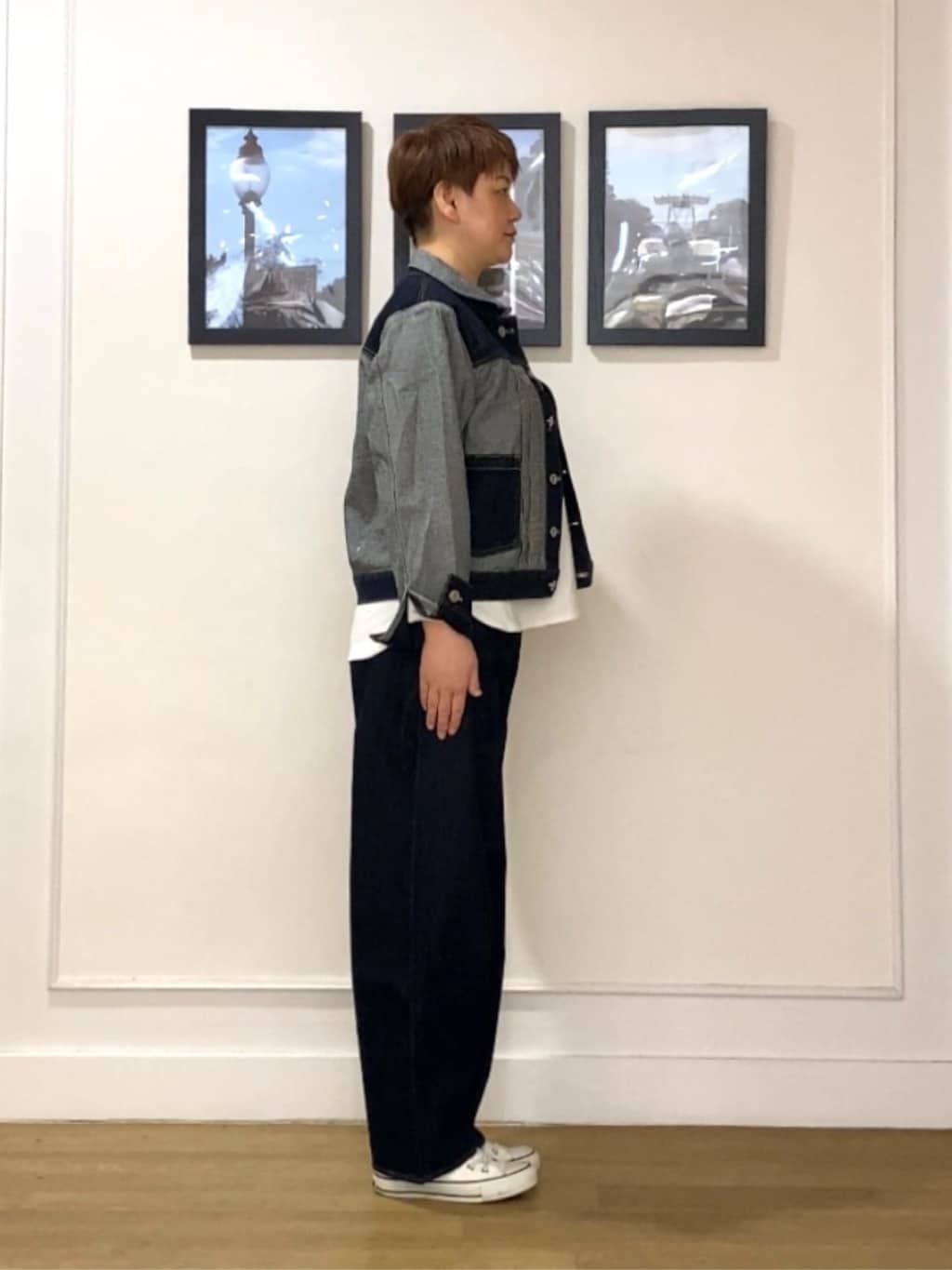 Hiroさんの「Dessin｜【ユニセックス/2WAY】リバーシブルデニムジャケット」を使ったコーディネート