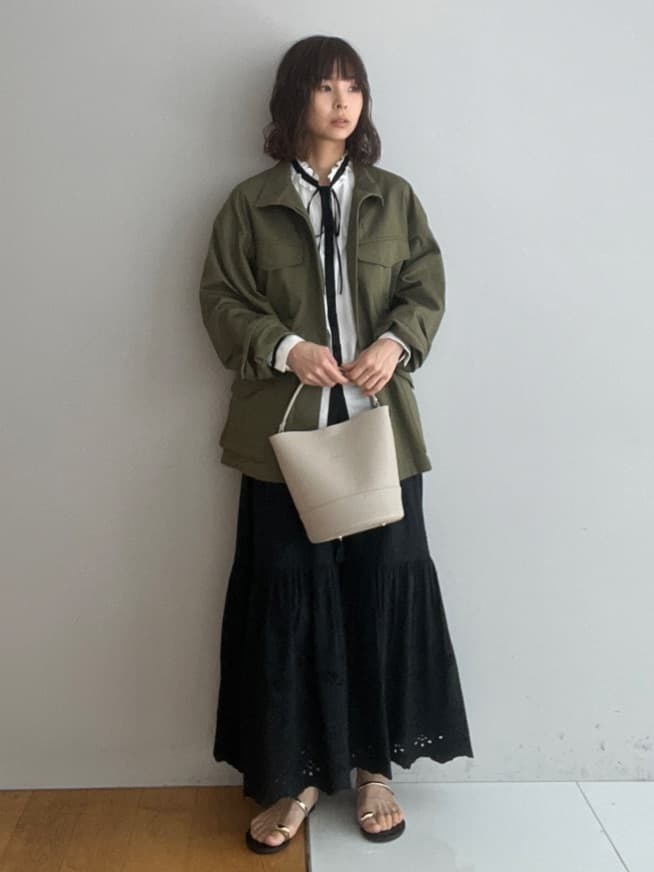 misaさんの「DRESSTERIOR｜【ウォッシャブル】コンパクトコットンミリタリーブルゾン」を使ったコーディネート