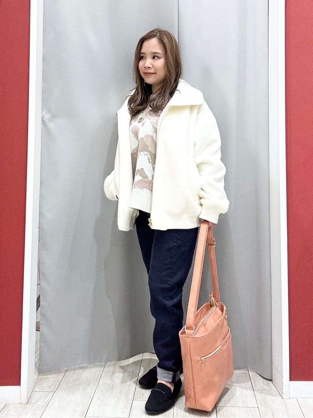 shioさんの「SHOO･LA･RUE｜【S-LL】軽くてふんわりあたたかい スライバージャケット」を使ったコーディネート