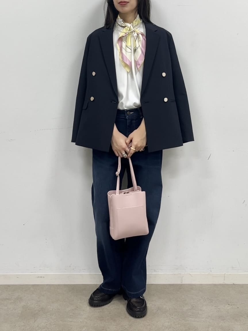 cotaniさんの「SHOO･LA･RUE｜【セットアップ可/S-LL/洗濯機可】マニッシュに決まる ダブルブレストジャケット」を使ったコーディネート