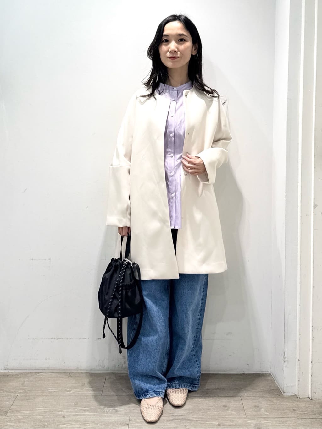 yuicciさんの「OPAQUE.CLIP｜フォルムスリーブミドルコート【洗濯機OK】」を使ったコーディネート