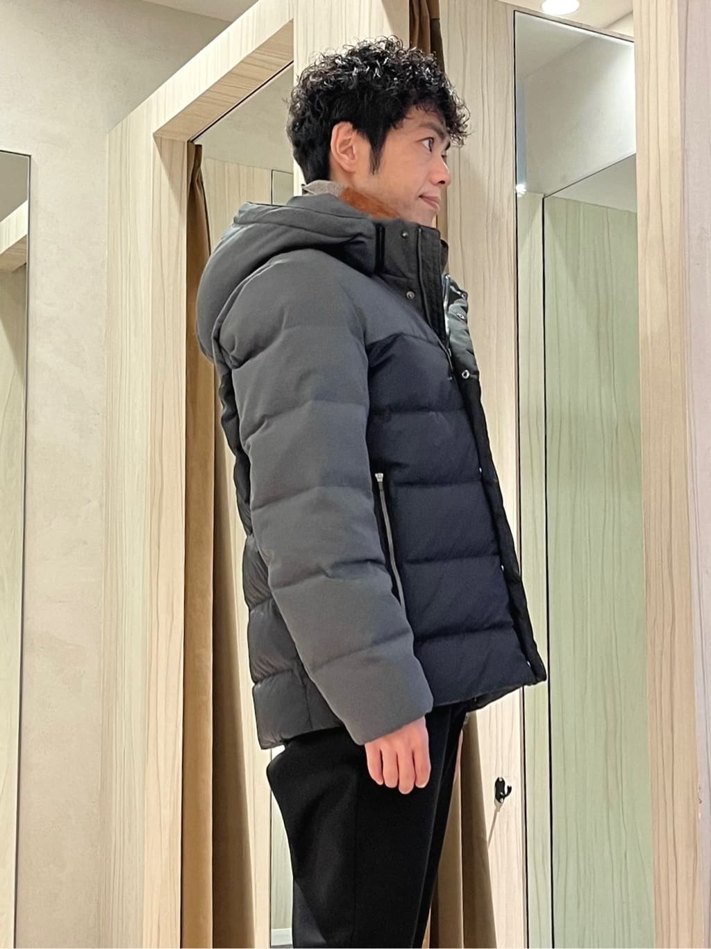 URAさんの「TAKEO KIKUCHI｜カラーコンビ ダウンブルゾン」を使ったコーディネート