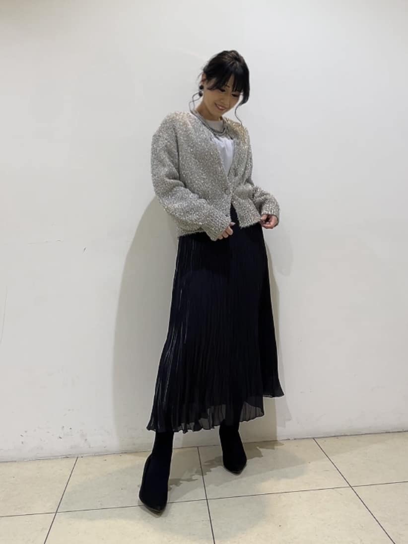 watanabeさんの「UNTITLED｜【ラメ風/着映え】ファンシーヤーン カーディガン」を使ったコーディネート