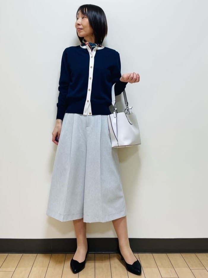Riiさんの「Reflect｜リネンライクワイドミディパンツ」を使ったコーディネート