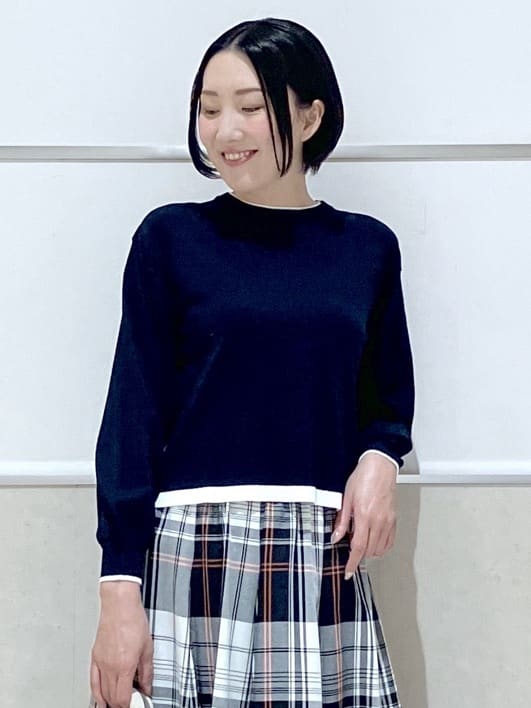 eriko さんの「Dessin｜【花粉ガード/撥水加工/洗える】クルーネックスプリングコート」を使ったコーディネート