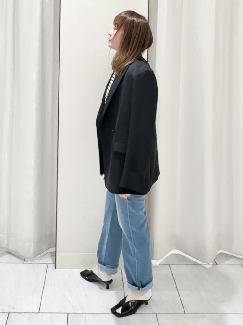 ʏᴜᴋɪᴋᴏさんの「UNTITLED｜◆【洗える/ストレッチ性】ダブルブレストジャケット」を使ったコーディネート