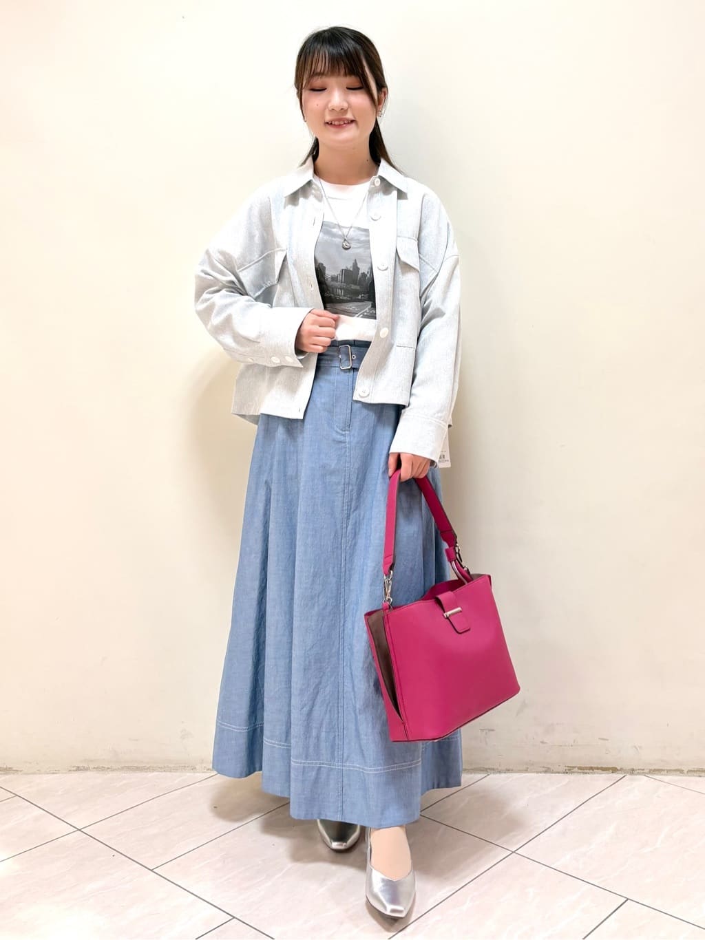 mikiさんの「Reflect｜リネンライクシャツブルゾン」を使ったコーディネート