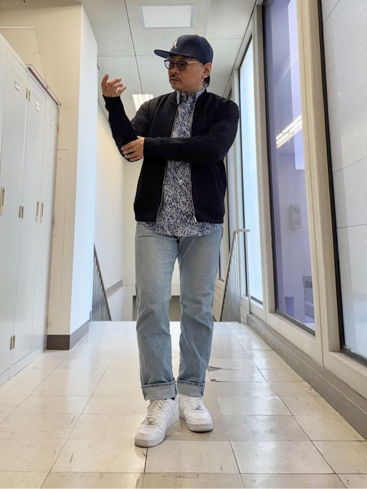 MAKOTO AIさんの「TAKEO KIKUCHI｜スライドパズル ジャカード ブルゾン」を使ったコーディネート