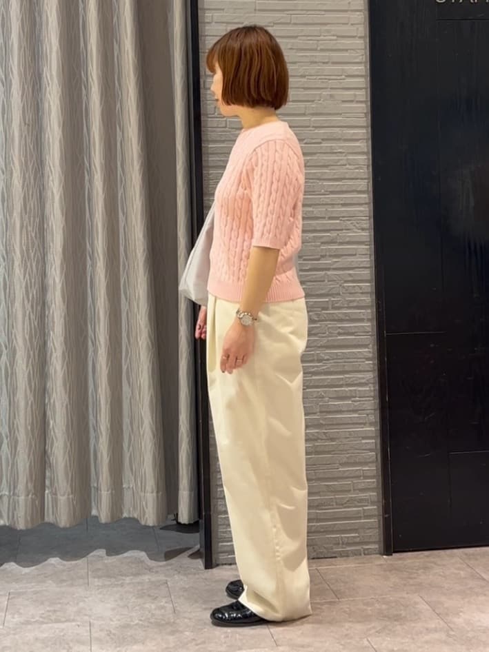 ga_riさんの「THE SHOP TK｜【POLO BCS 別注】5分袖ケーブルニット」を使ったコーディネート