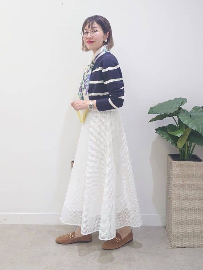 MUTSUKOさんの「UNTITLED｜◆【ゆったり/洗える】クロップドニットプルオーバー」を使ったコーディネート