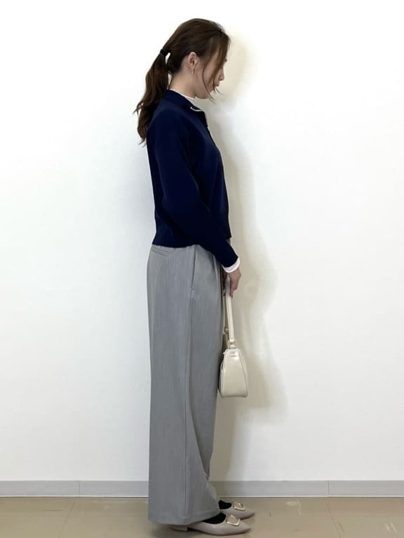 miyuuさんの「OPAQUE.CLIP｜ハーフZIP刺繍ロゴニット【洗濯機OK】」を使ったコーディネート