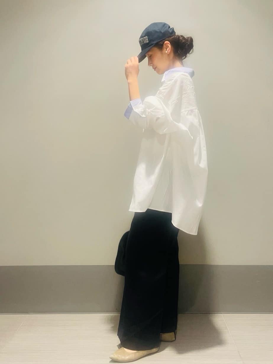 Annさんの「DRESSTERIOR｜◆【セットアップ可/ウォッシャブル】リネンブレンドワイドパンツ」を使ったコーディネート