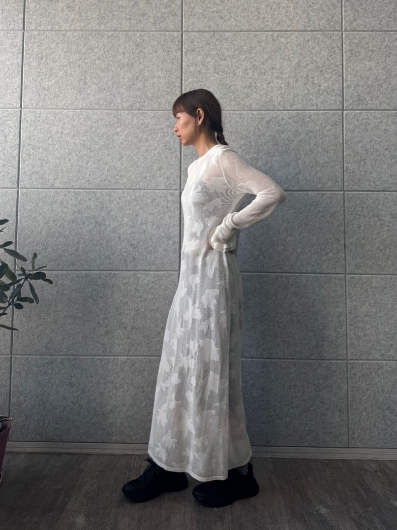 designer yukaさんの「CODE A｜flower mesh dress」を使ったコーディネート