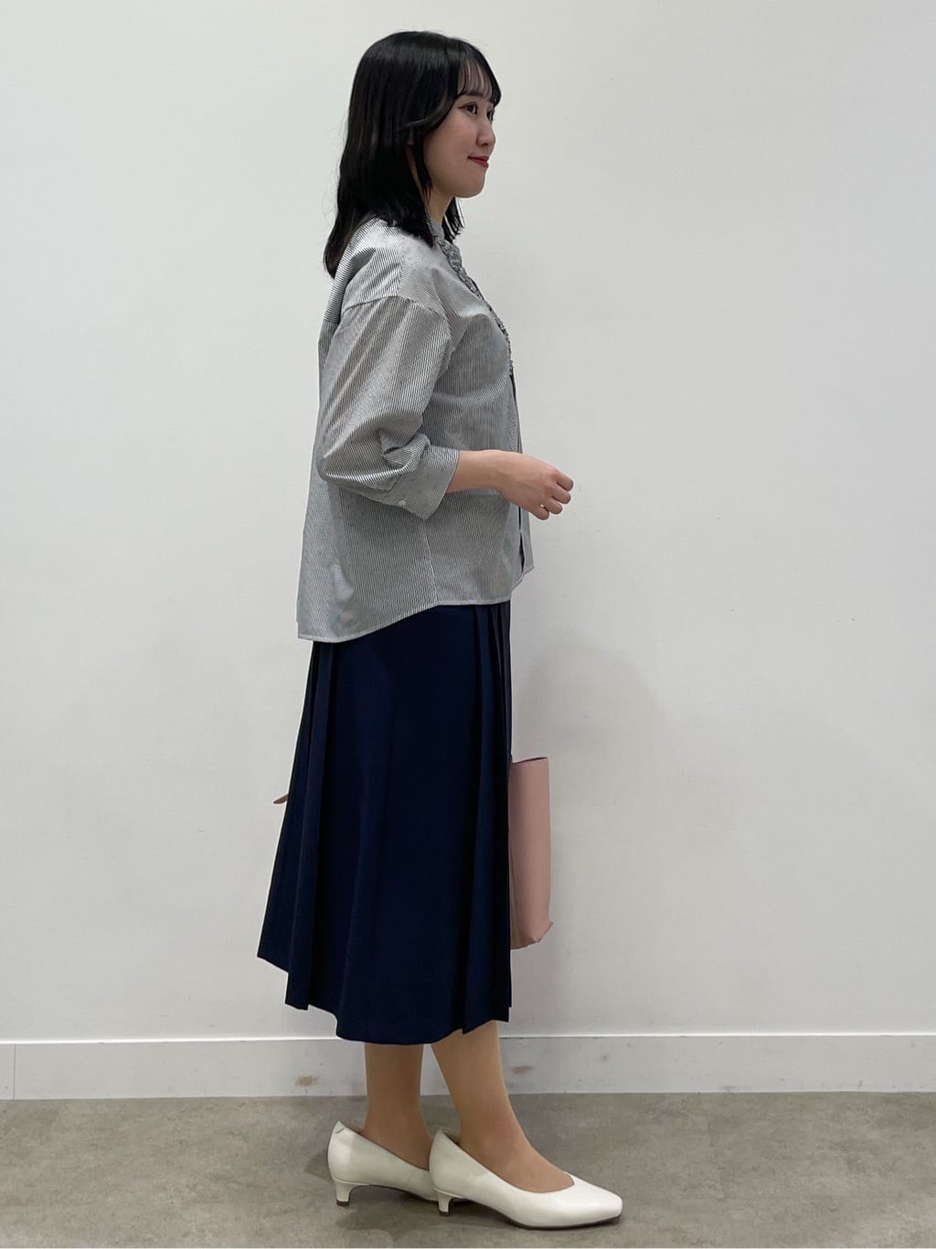 yukariさんの「Reflect｜【接触冷感】八分袖フロントフリルブラウス」を使ったコーディネート