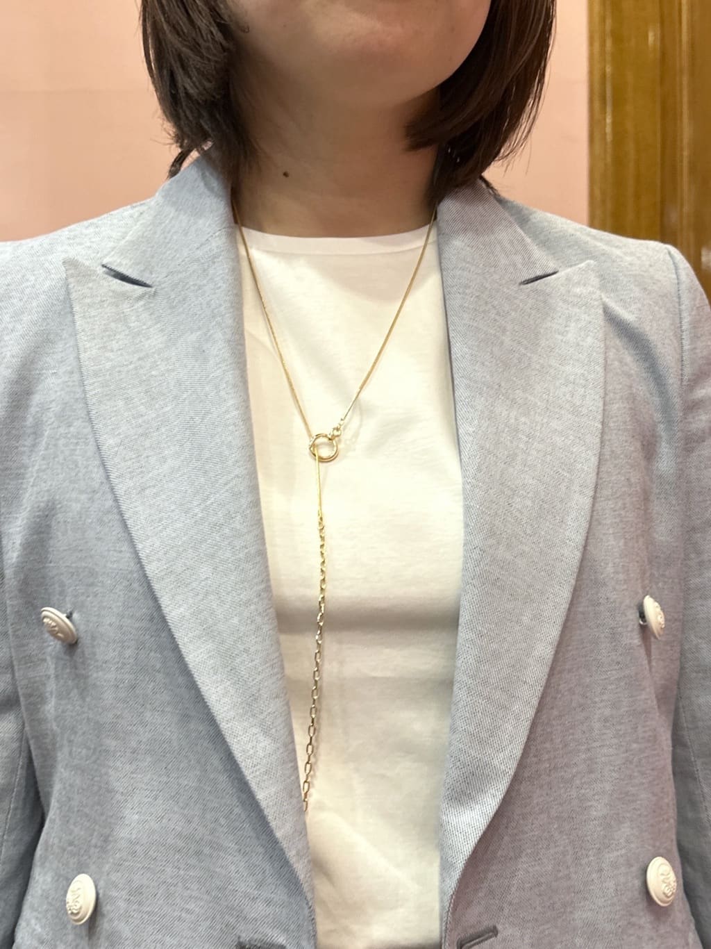 komatsuさんの「DRESSTERIOR｜【セットアップ可】リネンブレンドダブルブレストジャケット」を使ったコーディネート