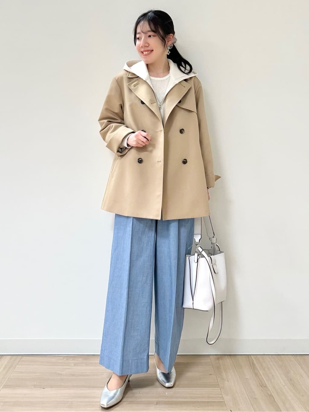 Momoさんの「Reflect｜【オン・オフ着回しやすい◎】ダブルブレストジャケット」を使ったコーディネート