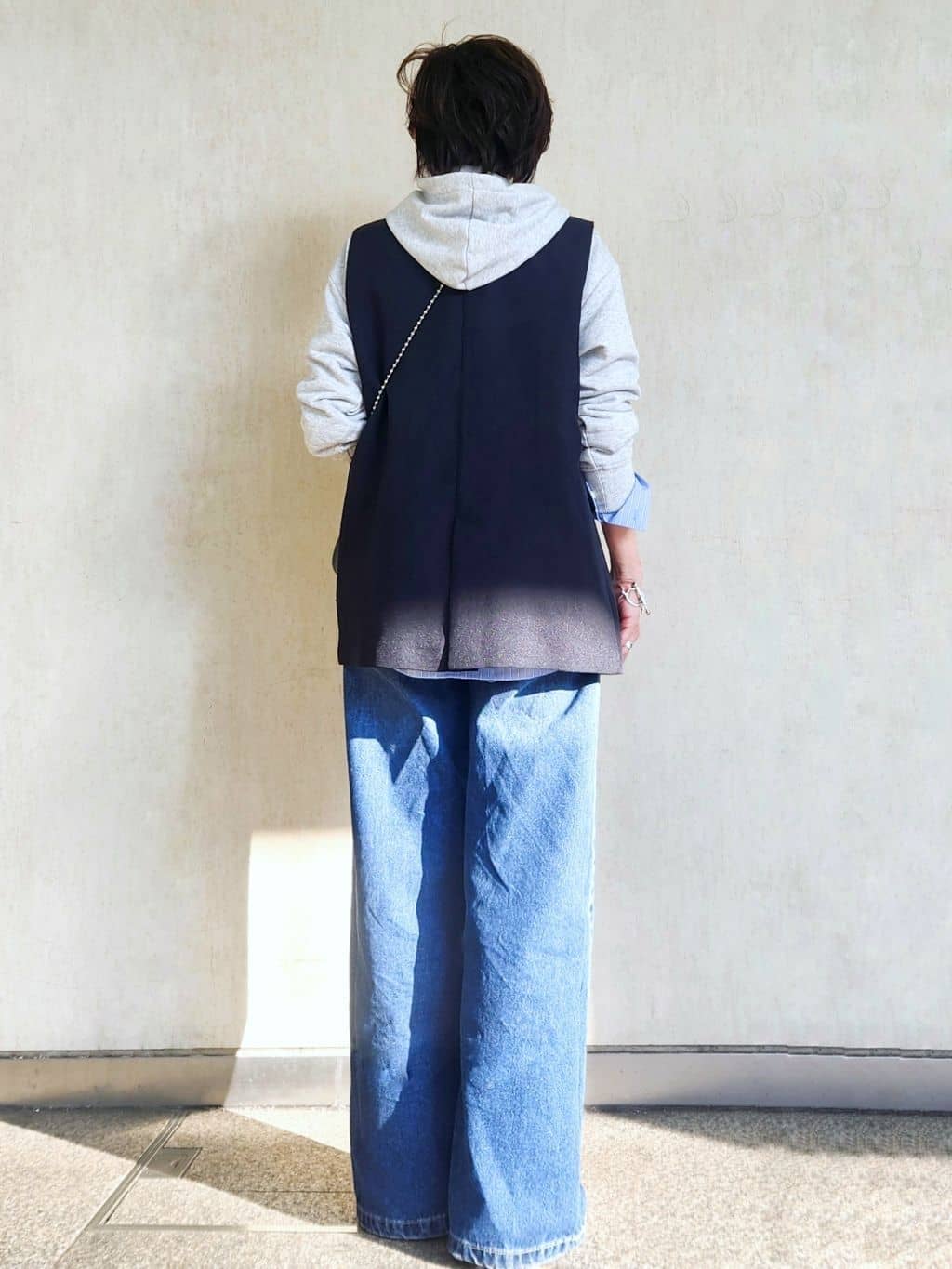 milkyさんの「OPAQUE.CLIP｜金ボタンダブルブレストテーラードジレ／セットアップ対応【洗える】《S～LL》」を使ったコーディネート