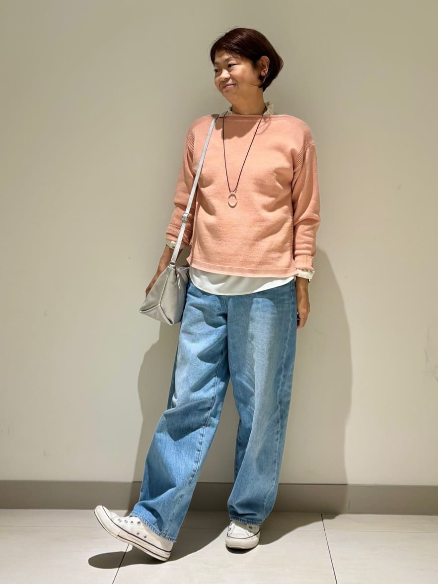 Haruさんの「Dessin｜【洗える】フリルネックジョーゼットブラウス」を使ったコーディネート