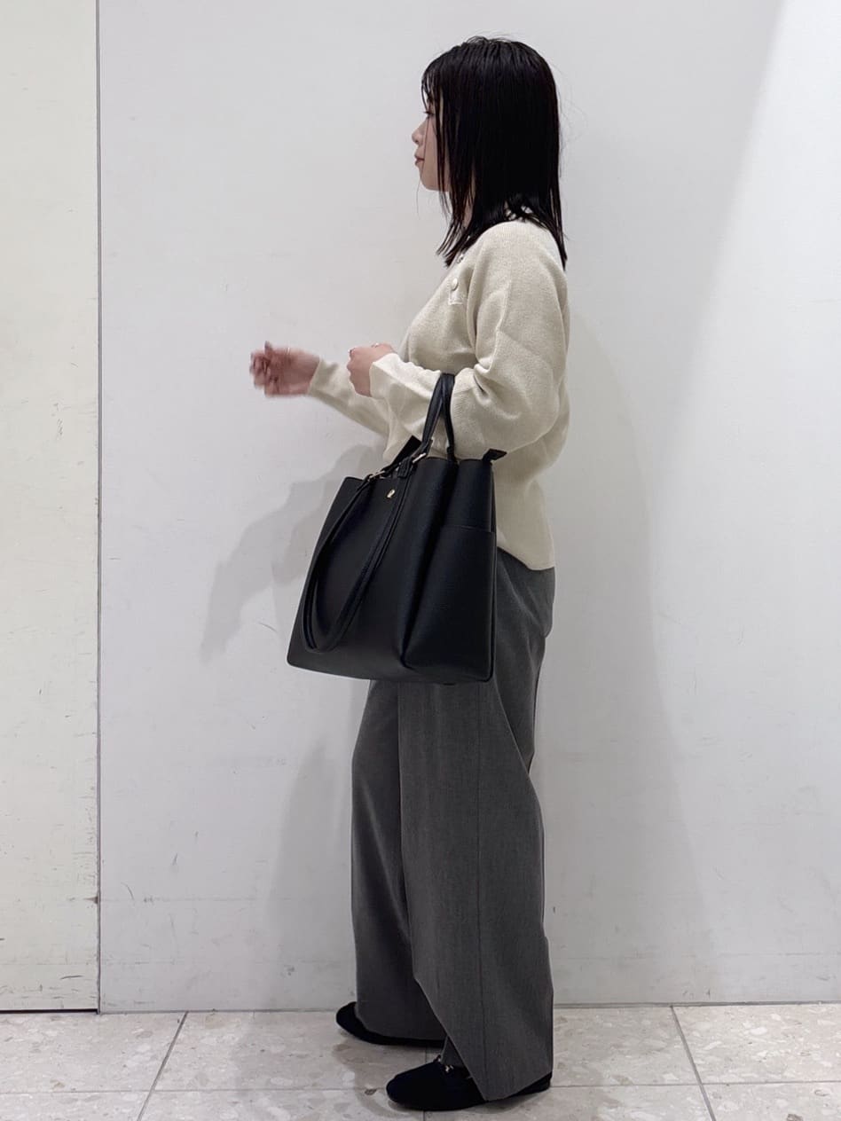 mameさんの「OPAQUE.CLIP｜ボタンデザインラメニット【洗濯機OK】」を使ったコーディネート