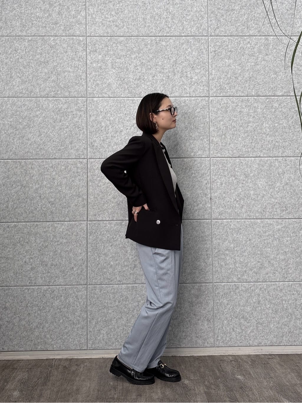 ayanoさんの「INDIVI｜ボーダーカットソー」を使ったコーディネート