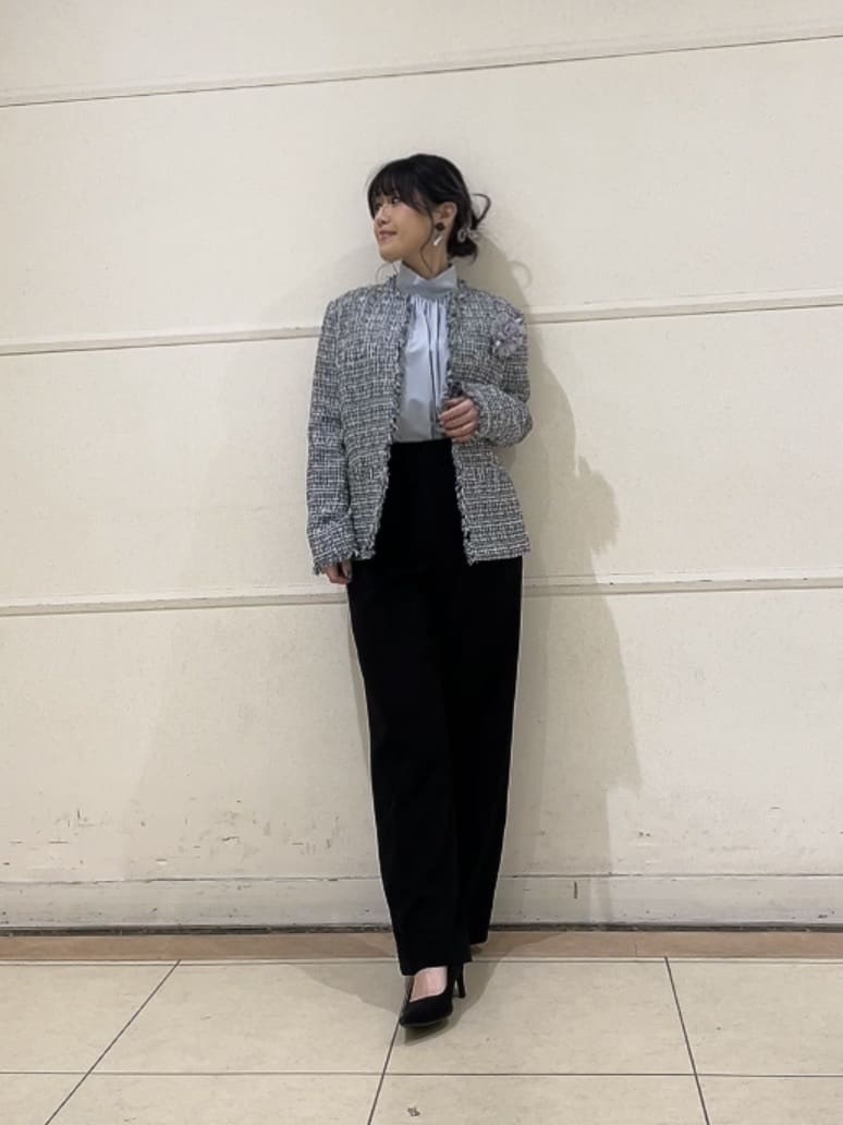 watanabeさんの「UNTITLED｜◆【セレモニー/華やか】2WAYボウタイブラウス」を使ったコーディネート