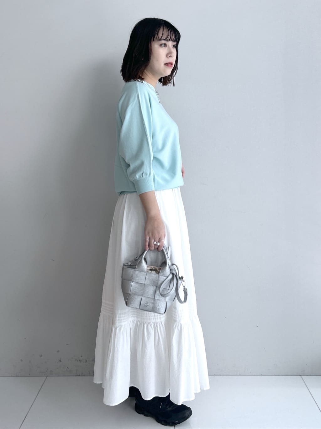 Hirokaさんの「Dessin｜【洗える】後ろボタンニットプルオーバー七分袖」を使ったコーディネート