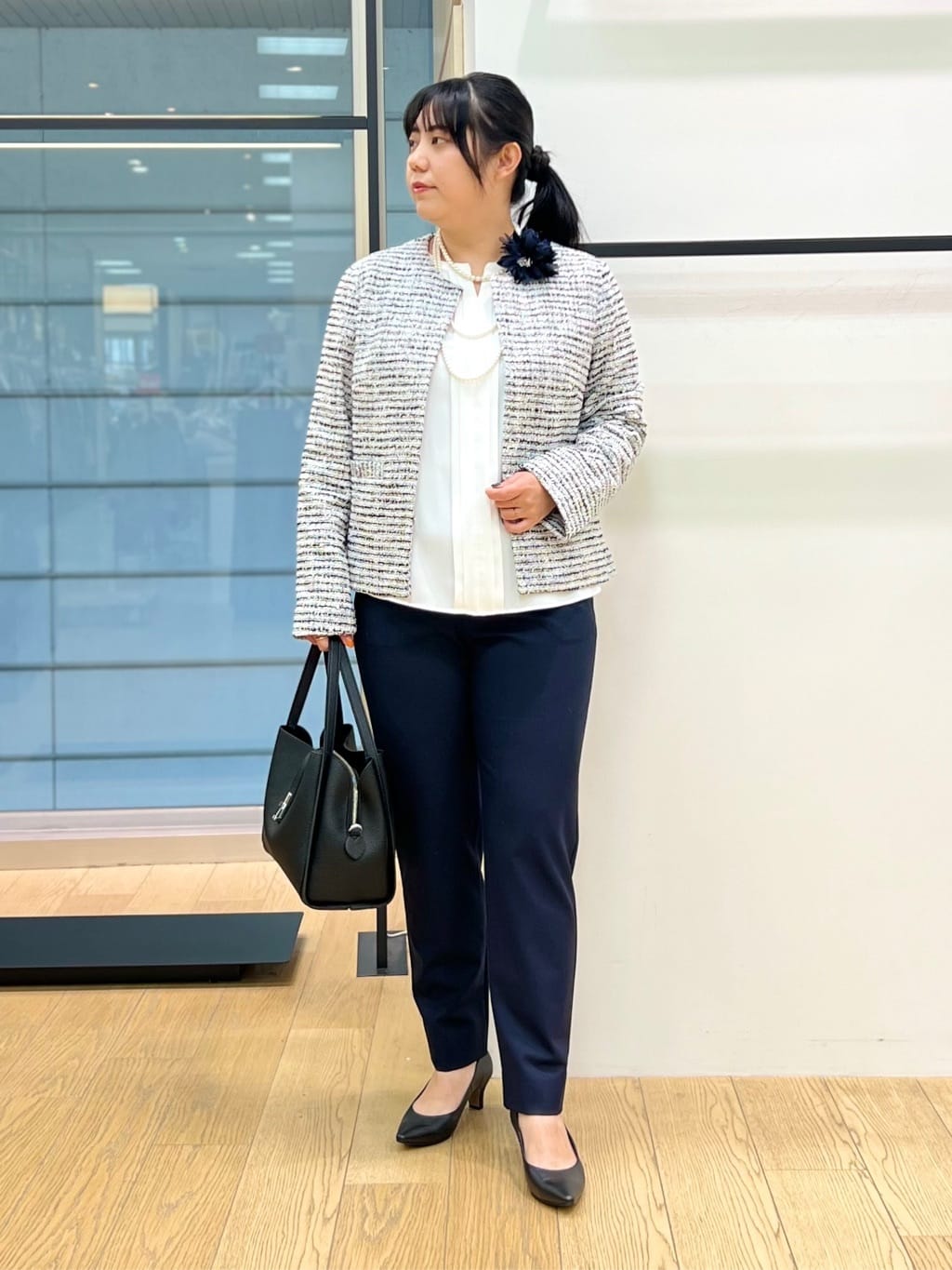shimaさんの「INDIVI｜【撥水／UVケア／2WAY】超軽量ライナー付ライトトレンチコート」を使ったコーディネート