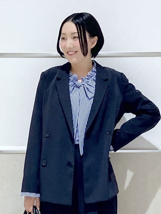 eriko さんの「Dessin｜【入卒/セレモニー/お仕事/セットアップ可能】ダブルジャケット」を使ったコーディネート