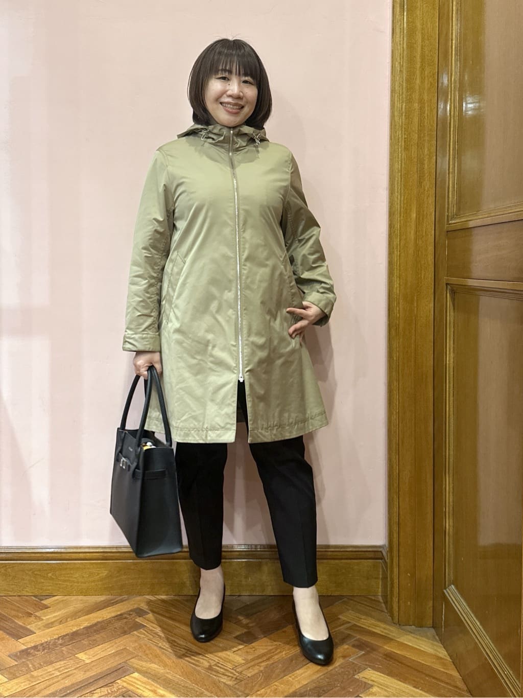 komatsuさんの「DRESSTERIOR｜【ウォッシャブル/撥水素材】撥水フーテッドツイルコート」を使ったコーディネート
