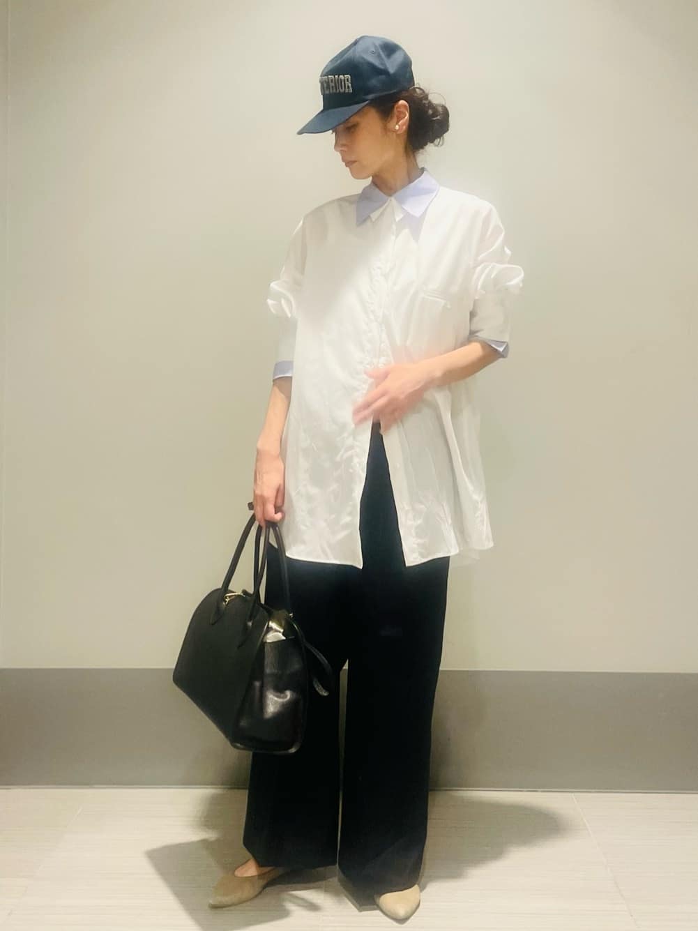 Annさんの「DRESSTERIOR｜◆【セットアップ可/ウォッシャブル】リネンブレンドワイドパンツ」を使ったコーディネート