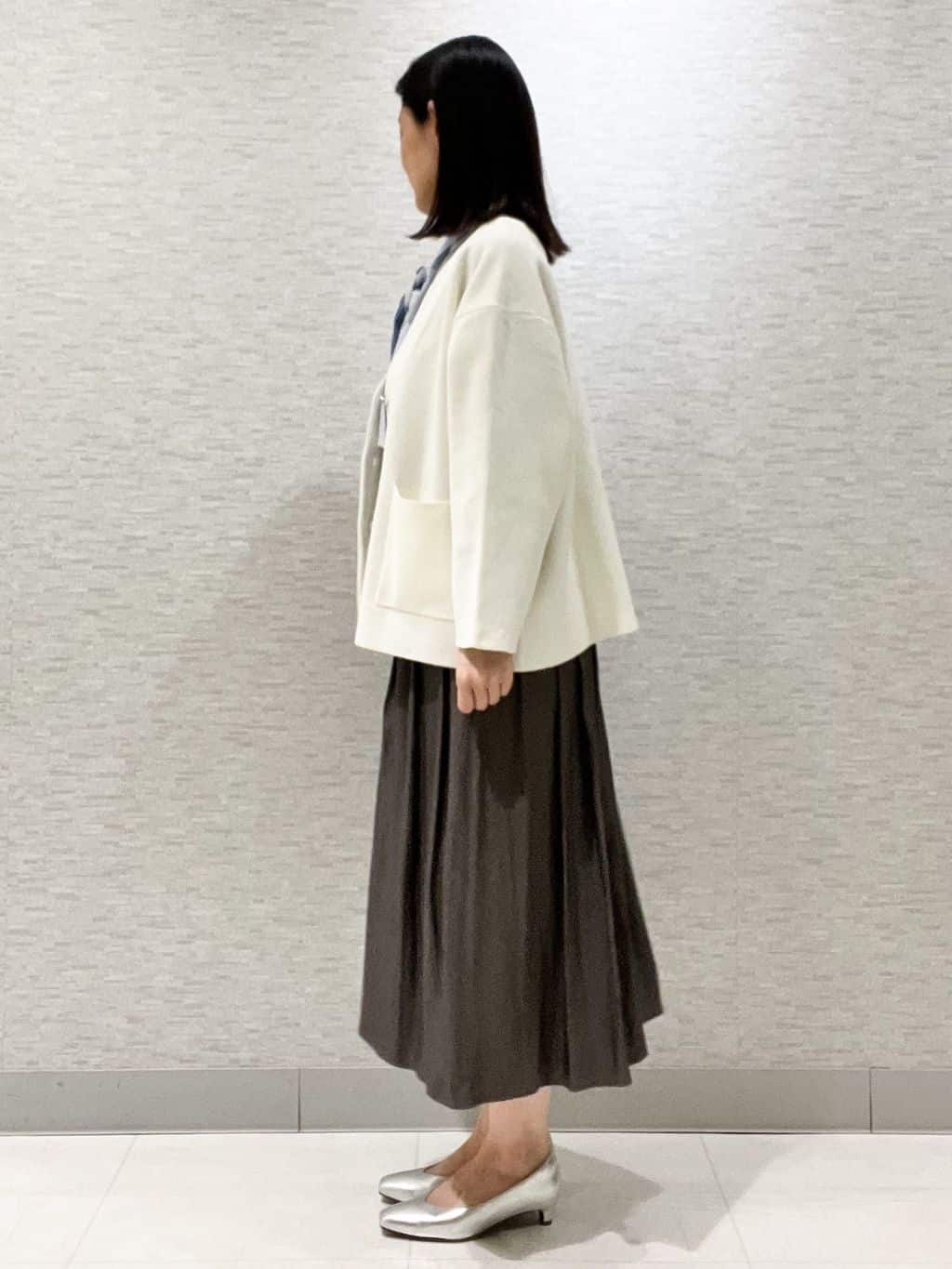 marikoさんの「Reflect｜【着回し力◎】ジャケット風ニットカーディガン」を使ったコーディネート