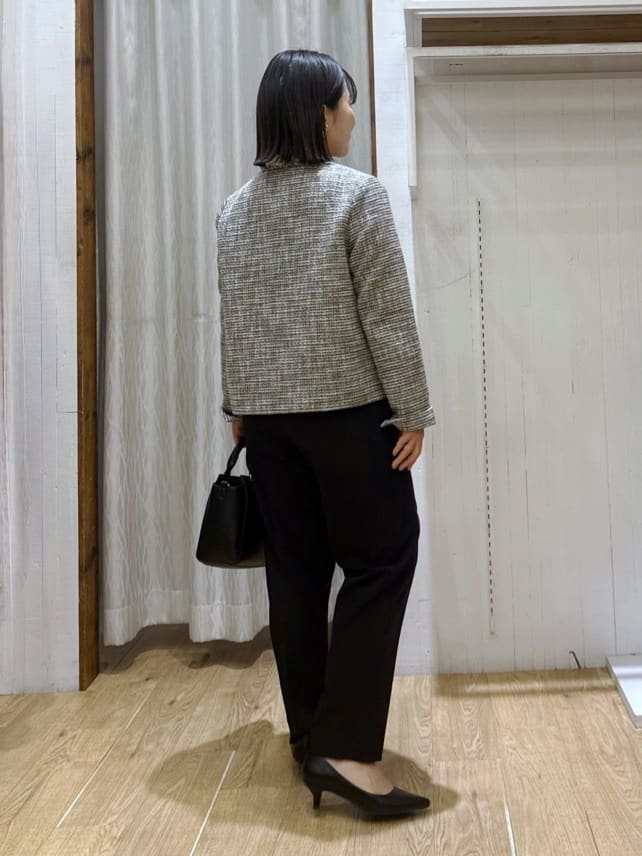 chさんの「THE SHOP TK｜【通勤・セレモニー】ツイードノーカラージャケット」を使ったコーディネート