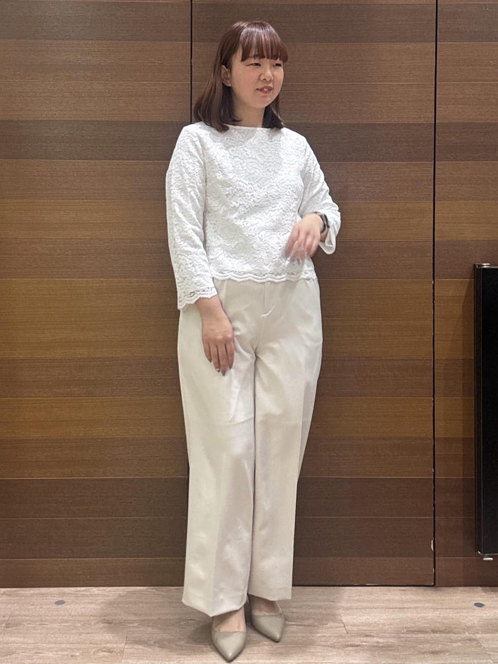 yumeさんの「OPAQUE.CLIP｜《通勤／セットアップ対応》 Vネックジャケット／ダブルクロス【洗濯機OK】」を使ったコーディネート