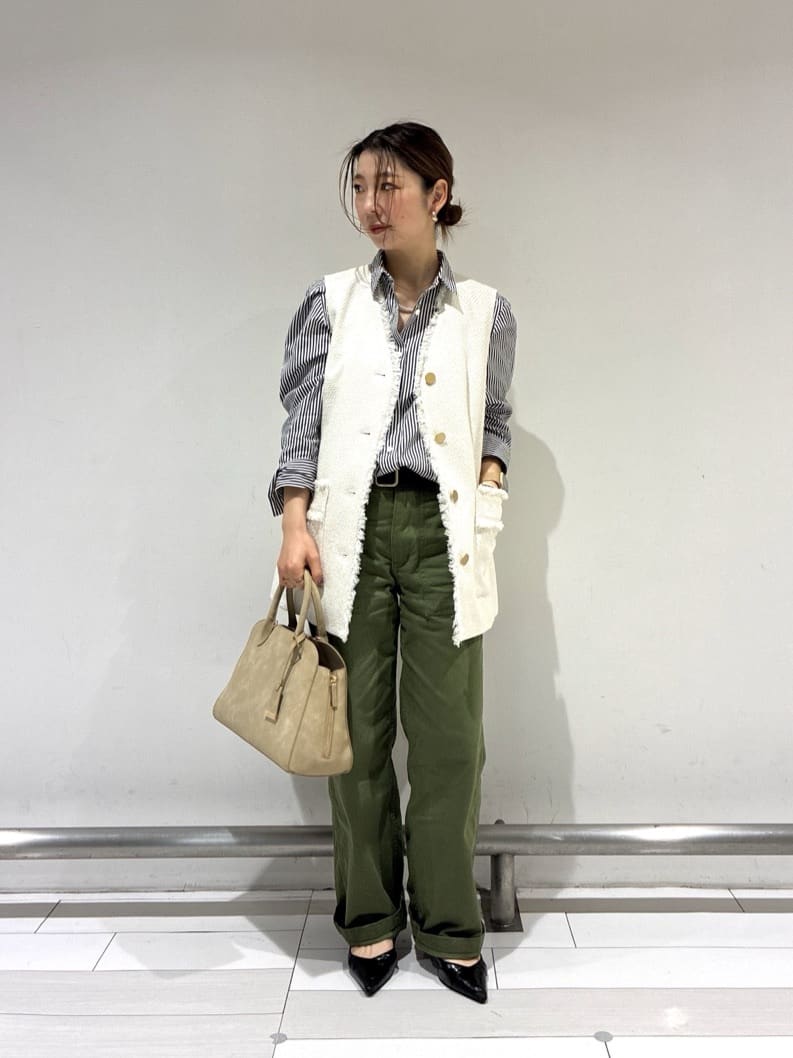 Rinさんの「UNTITLED｜【オンオフ使える】スラブツイード ジレ」を使ったコーディネート