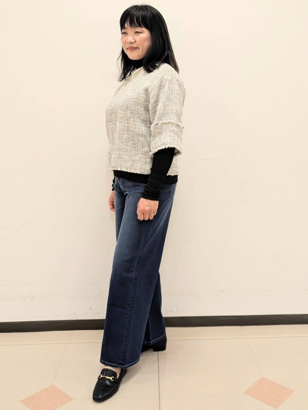ともさんの「UNTITLED｜◆【洗える】ツイードドルマンブラウス」を使ったコーディネート