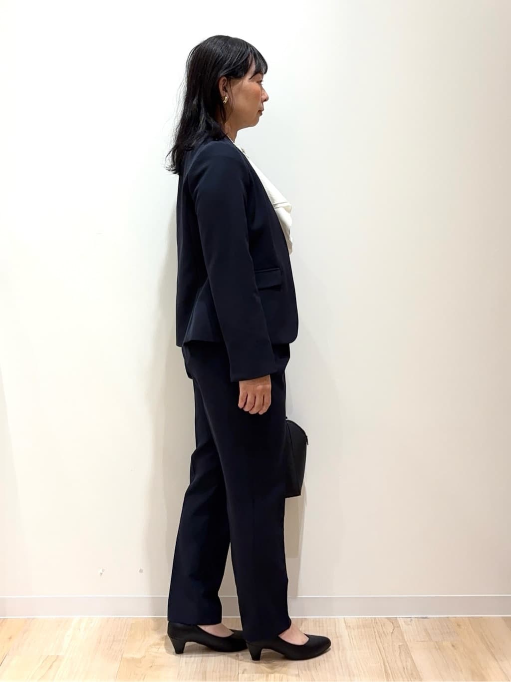 miraiさんの「grove｜【マシンウォッシュ／防シワ/SS-3L】ストレッチノーカラージャケット」を使ったコーディネート
