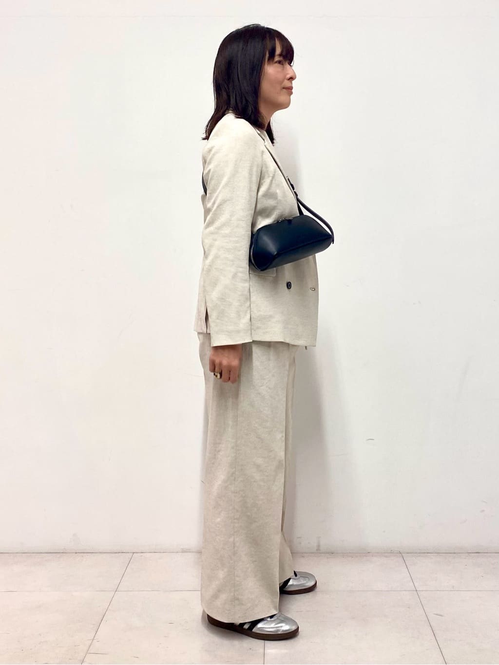 Sawaguchiさんの「DRESSTERIOR｜【セットアップ可/吸水速乾/ウォッシャブル】リネンブレンドオックスダブルジャケット」を使ったコーディネート