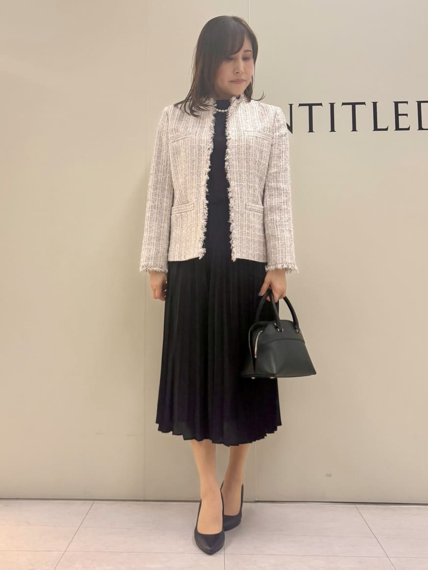 Sakaiさんの「UNTITLED｜【フォーマル/洗える】ボウタイ プリーツワンピース」を使ったコーディネート