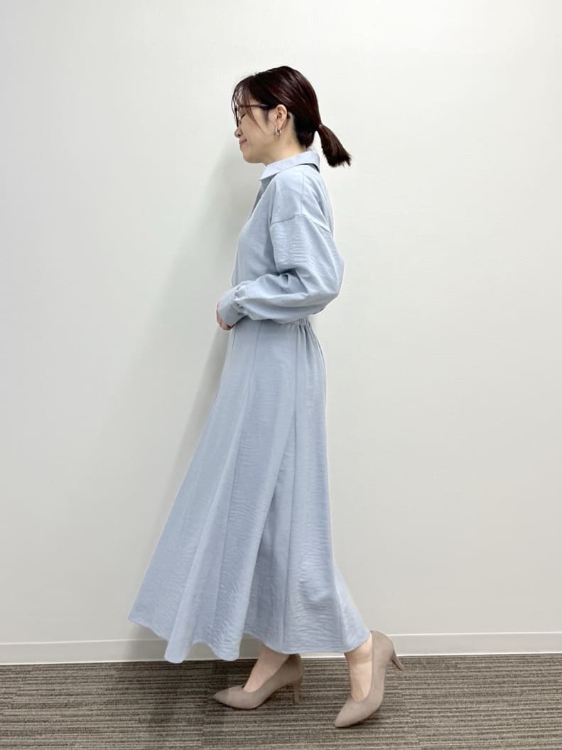 saoriさんの「【セットアップ可】サテンピーチシャツ」を使ったコーディネート