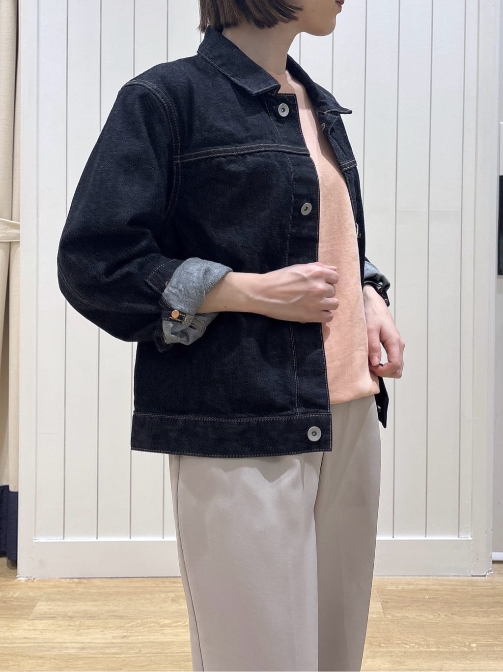 risaさんの「Dessin｜【洗える】後ろボタンニットプルオーバー七分袖」を使ったコーディネート