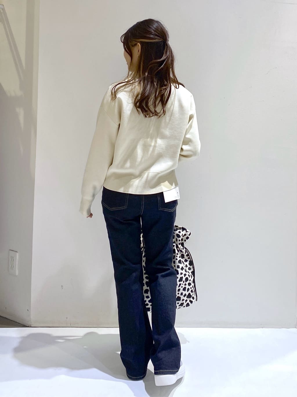 ちぃさんの「OPAQUE.CLIP｜ハーフZIP刺繍ロゴニット【洗濯機OK】」を使ったコーディネート