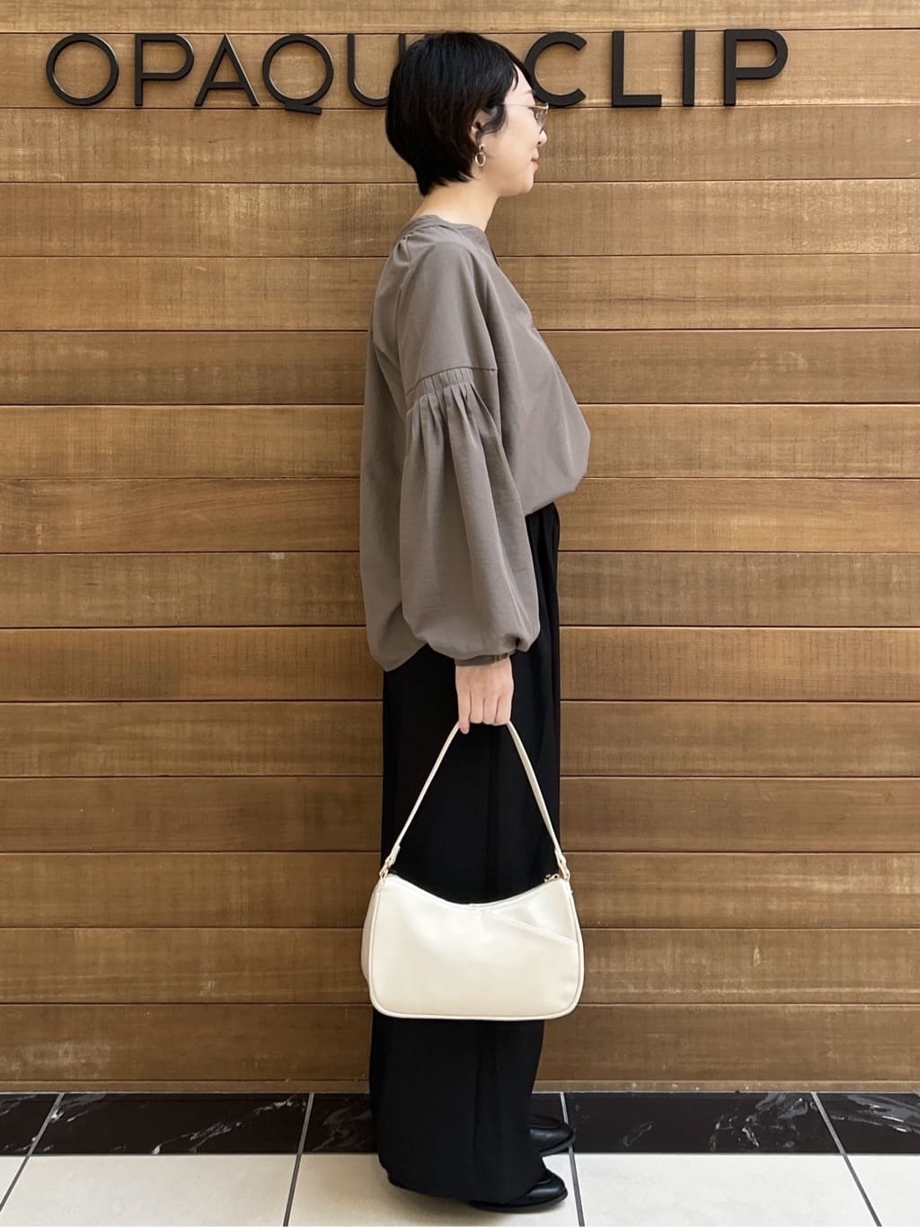 ゆうあさんの「OPAQUE.CLIP｜スラッシュポケットショルダーバッグ」を使ったコーディネート