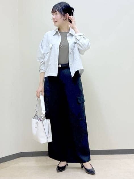  beni_gingerさんの「Reflect｜【インナーにおすすめ◎】クルーネックストレッチリブトップス」を使ったコーディネート