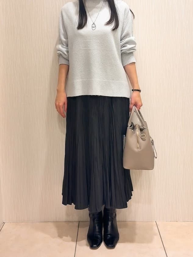 SAHOさんの「UNTITLED｜【8色展開/洗える】ウールカシミヤ ハイネックニット」を使ったコーディネート