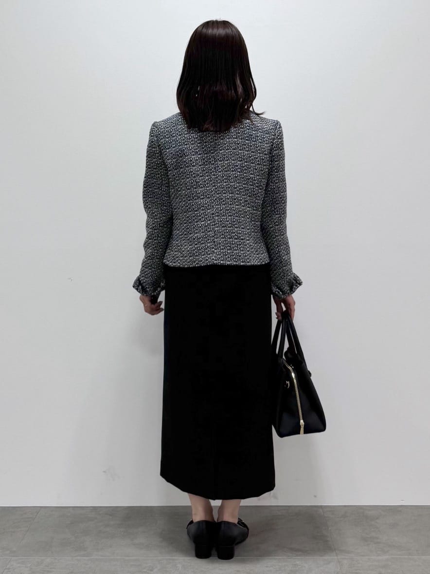 kozuさんの「index｜《通勤／セットアップ対応》ノーカラーツイードジャケット【洗濯機OK】」を使ったコーディネート