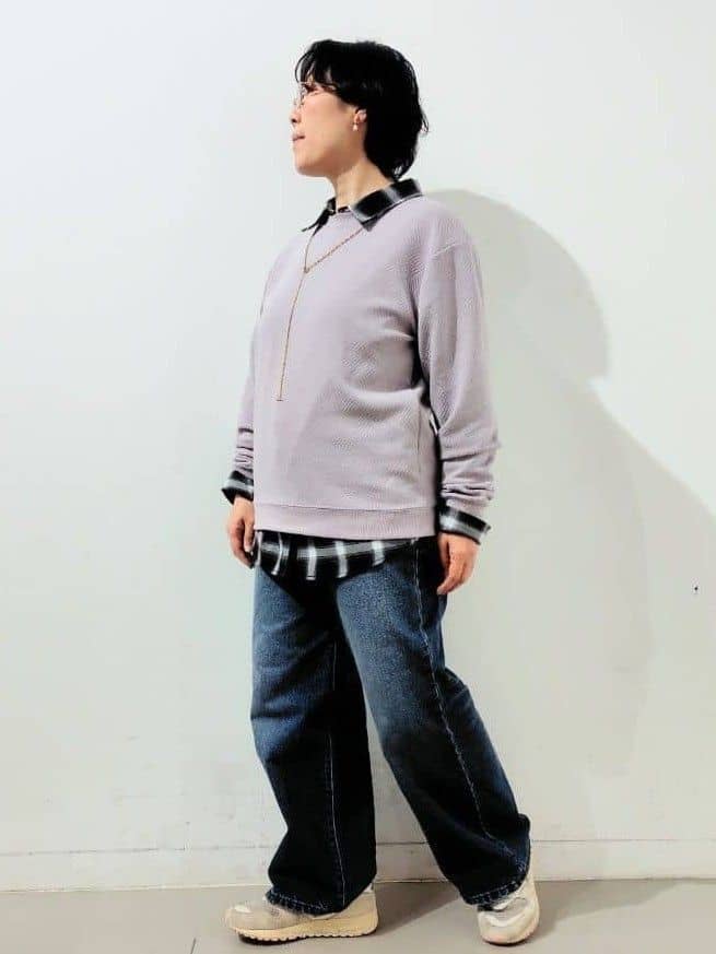 kodamaさんの「THE SHOP TK｜【大人のデイリースタイルを格上げ】ジャカードリンクススウエット　洗濯機OK」を使ったコーディネート