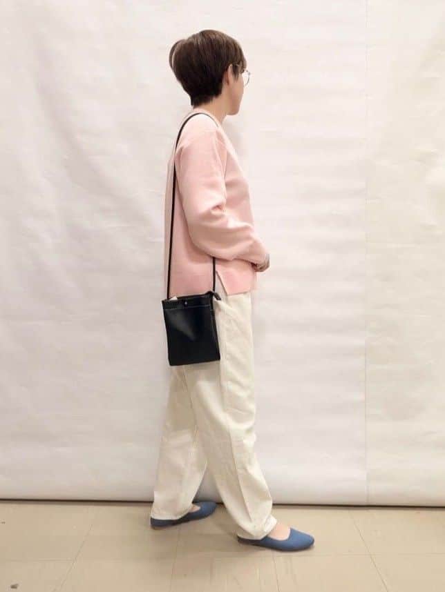 なっちゃんさんの「SHOO･LA･RUE｜【洗濯機可/S-LL/インしなくても着られる】1枚で決まる　レイヤード風スウェットライクニット」を使ったコーディネート