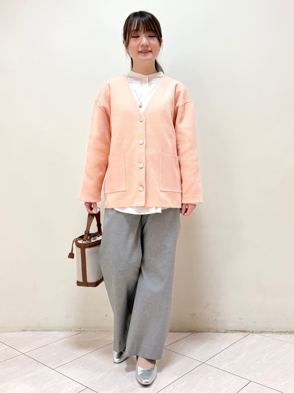 mikiさんの「Reflect｜【着回し力◎】ジャケット風ニットカーディガン」を使ったコーディネート