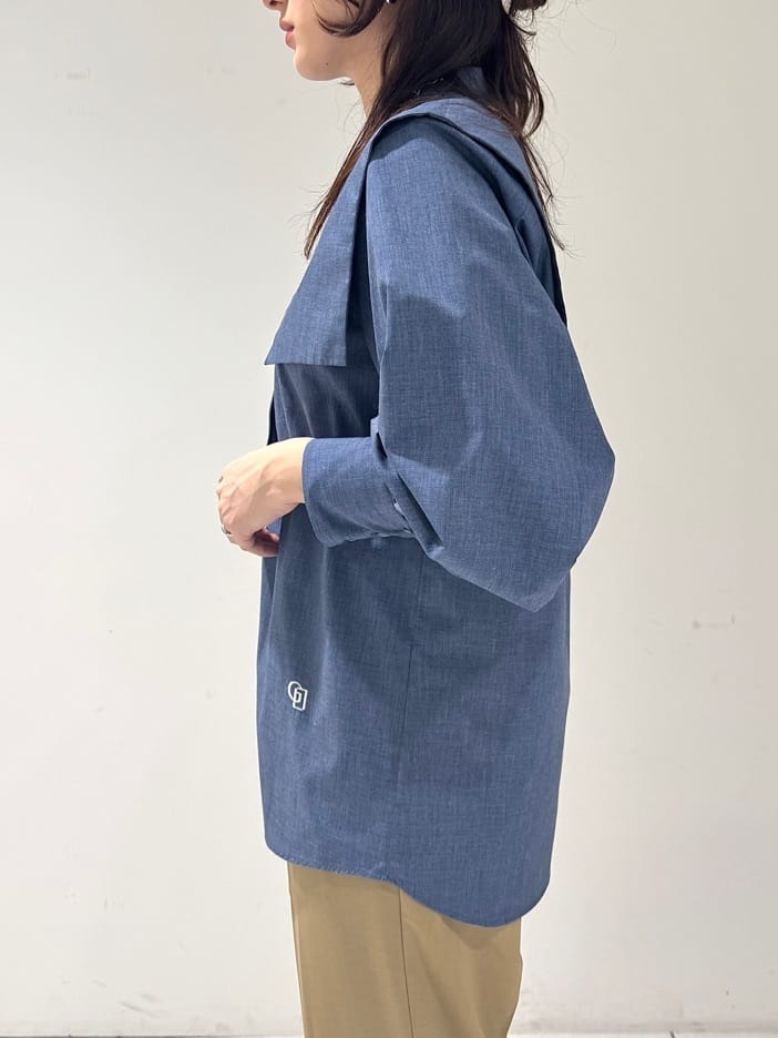 そんさんの「INDIVI｜ビッグカラーシャツ」を使ったコーディネート