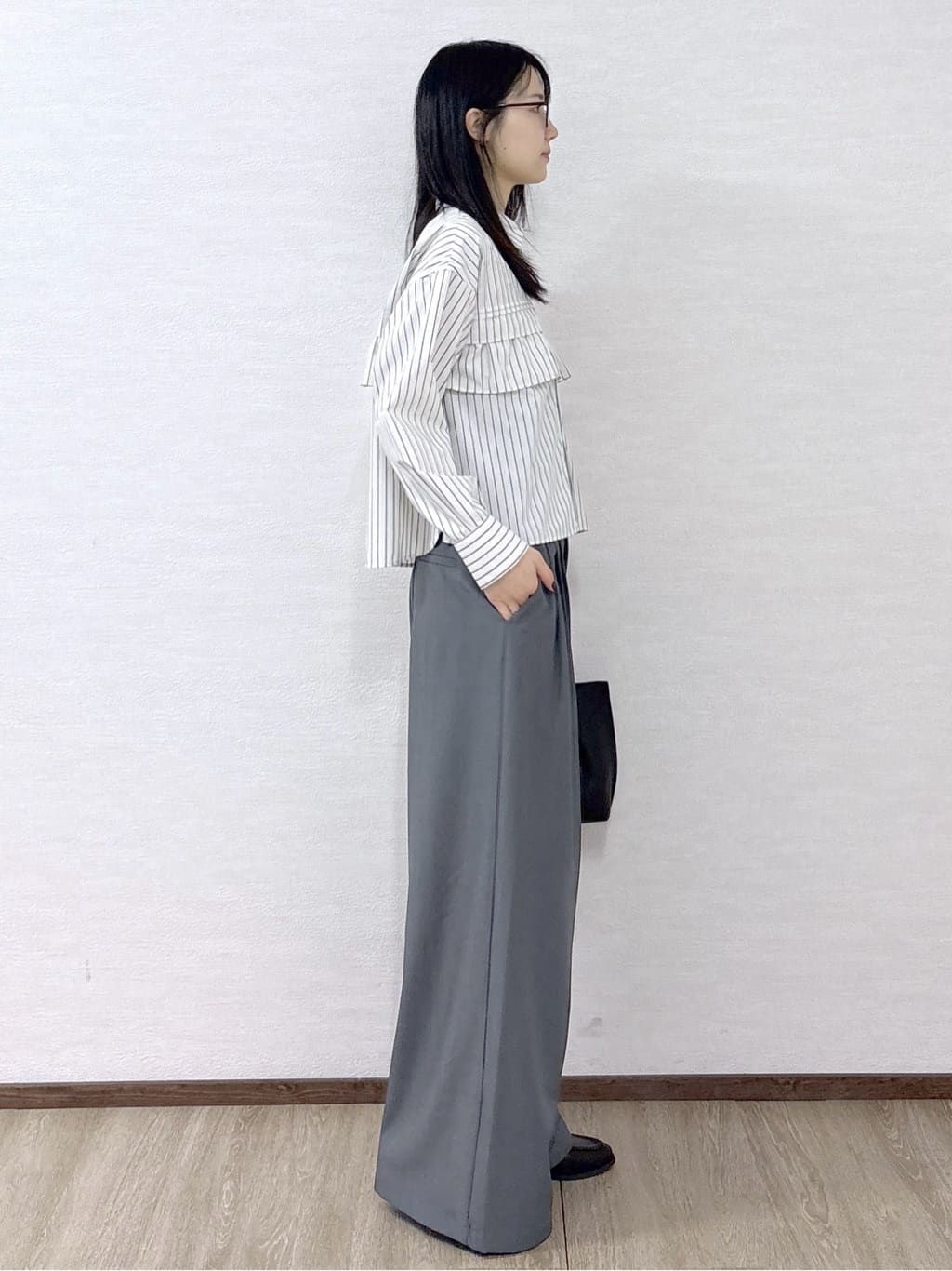 sachikoさんの「OPAQUE.CLIP｜タックフリルシャツ【洗濯機OK】」を使ったコーディネート